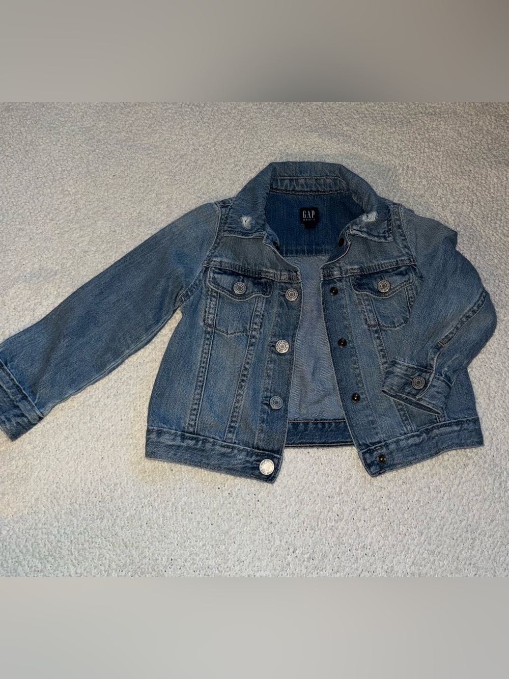 Gap Girls Distressed Denim Jean Jacket Size 4T